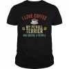 I love coffee my pitbull terrier and maybe 4 people  Classic Men's T-shirt