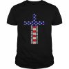 I stand for the flag and kneel for the cross 4th of july  Classic Men's T-shirt