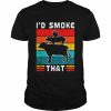 I’d Smoke That BBQ Beef Pork Chicken Cow Pig Shirt Classic Men's T-shirt