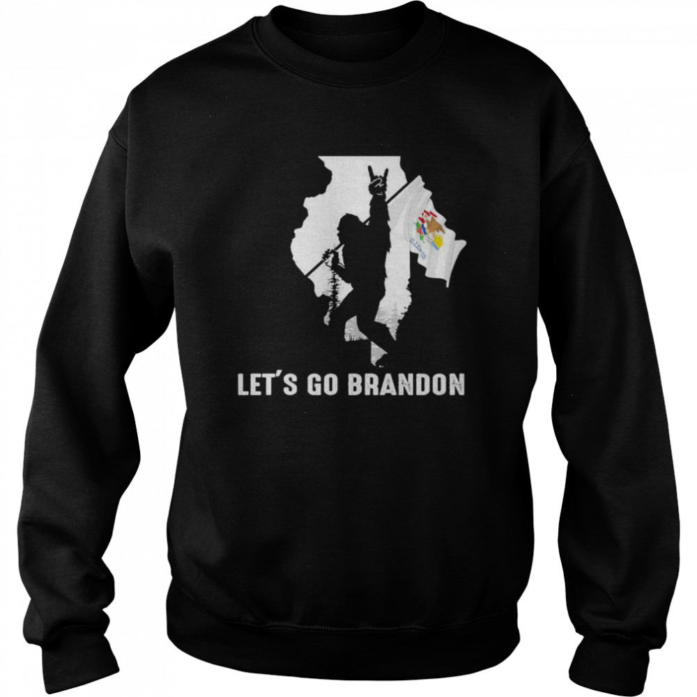 Illinois America Bigfoot Let’s Go Brandon Shirt Unisex Sweatshirt