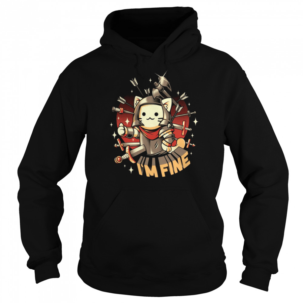 I’m Fine Cute Cat  Unisex Hoodie