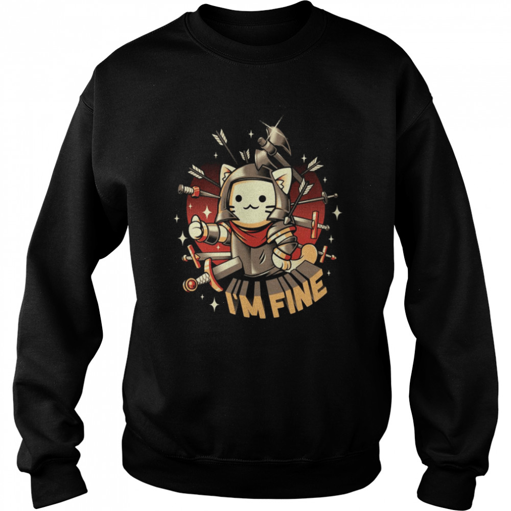 I’m Fine Cute Cat  Unisex Sweatshirt