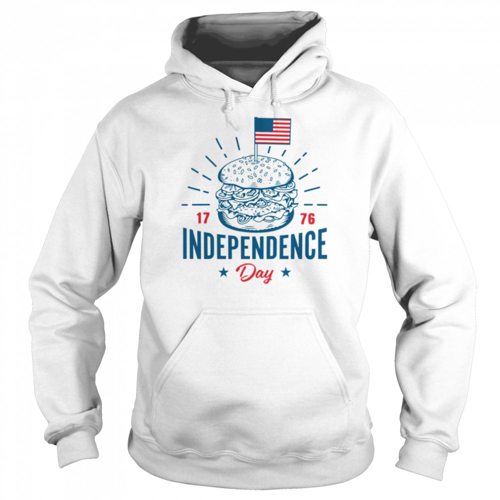 Independence Day 4th Of July USA Burger  Unisex Hoodie