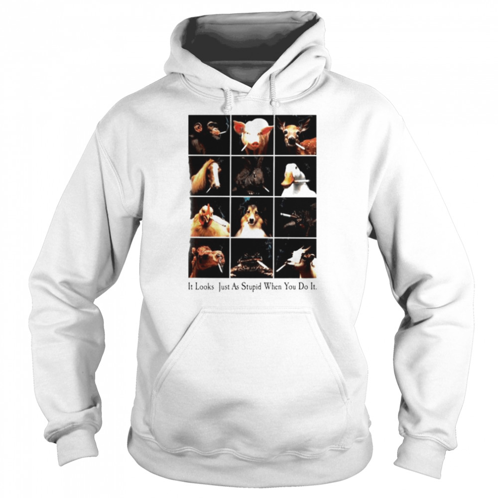 It looks just as stupid when you do it  Unisex Hoodie