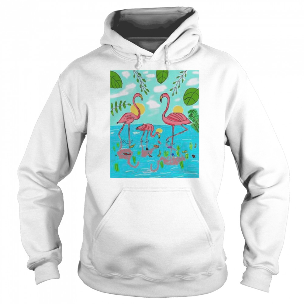 James cage white flamingo  Unisex Hoodie