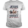 Jesus is my savior Horses are my therapy 2022  Classic Men's T-shirt