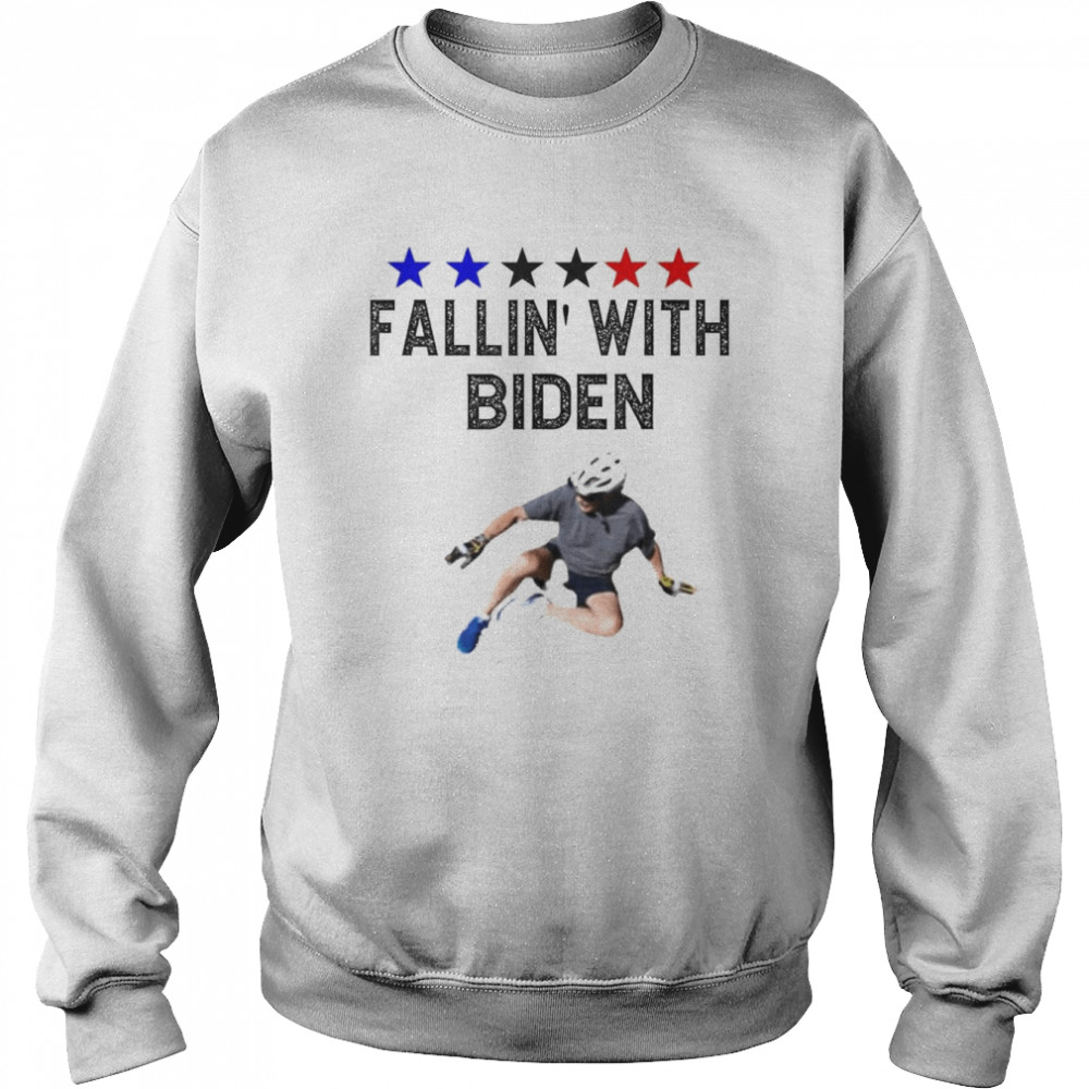 Joe Biden falling off bicycle Biden bike meme T-Shirt Unisex Sweatshirt