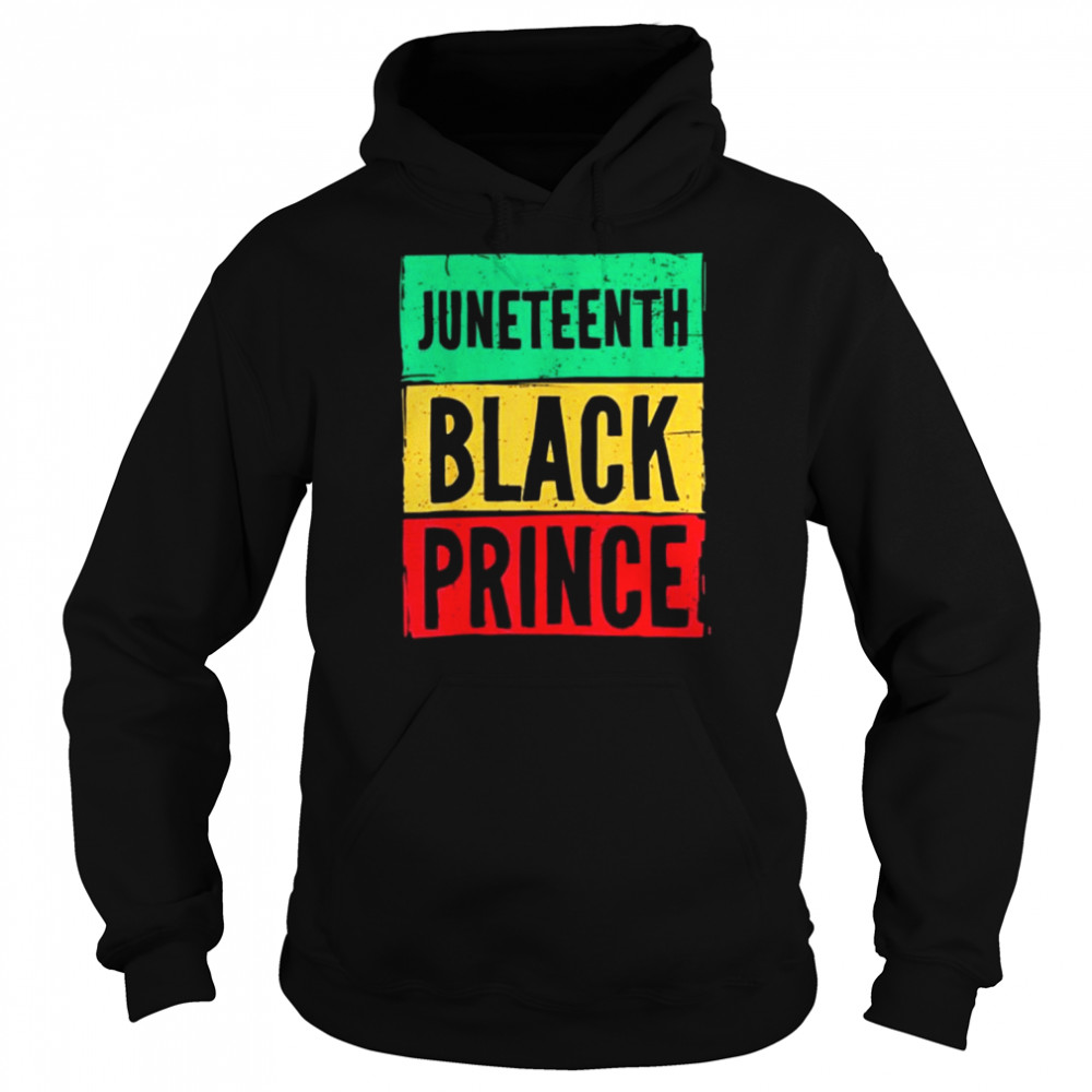 Juneteenth Black Prince Freedom Day Pan-African Flag Colors Shirt Unisex Hoodie