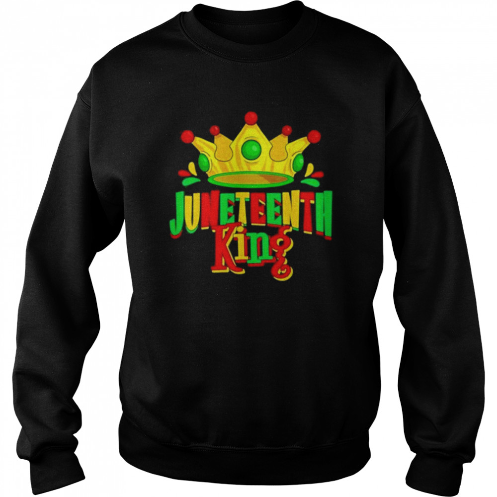 Juneteenth king men boy afro african American june 19  Unisex Sweatshirt