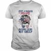 Just A Badass Mom Raising Lions Not sheep America flag  Classic Men's T-shirt