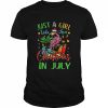 Just A Girl Who Loves Christmas In July Flamingo Summer Shirt Classic Men's T-shirt