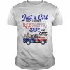 Just A Girl Who loves red white blue and Cats truck  Classic Men's T-shirt