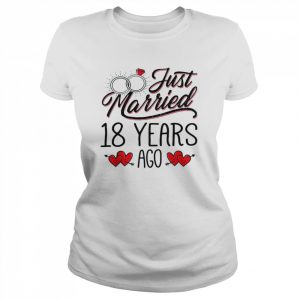 Just Married 18 Years Ago Couple 18th Anniversary Tank ShirtTop Shirt Classic Women's T-shirt