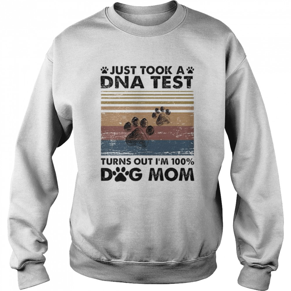 Just took a DNA test turn out I’m 100 Dog mom vintage  Unisex Sweatshirt