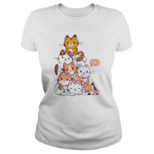 Kawaii Cat Kitty Meowtain Cats Pile Chibi Shirt Classic Women's T-shirt