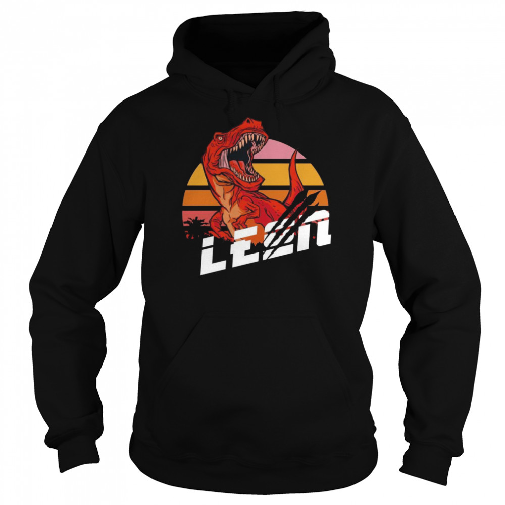 LEON Cool Boys Name with cool TREX Shirt Unisex Hoodie