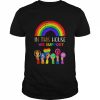 LGBT Hand In this house we support rainbow  Classic Men's T-shirt