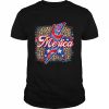 Leopard merica American flag  Classic Men's T-shirt