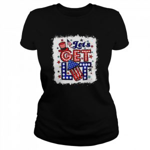 Let’s Get Lit Fireworks 4th Of July USA Patriotic Shirt Classic Women's T-shirt