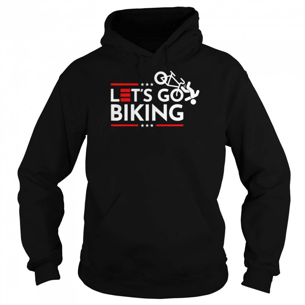 Let’s Go Biking Biden Falling Off Bicycle Biden  Unisex Hoodie