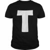 Letter T Capital alphabet monogram initial Shirt Classic Men's T-shirt