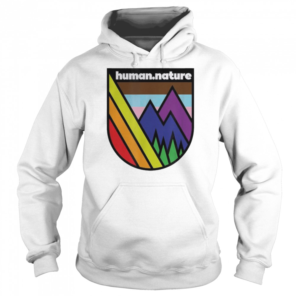 Lgbtq queer gay mountains pride trees hiking  Unisex Hoodie