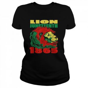 Lion Juneteenth Cool African American Flag Black History Shirt Classic Women's T-shirt