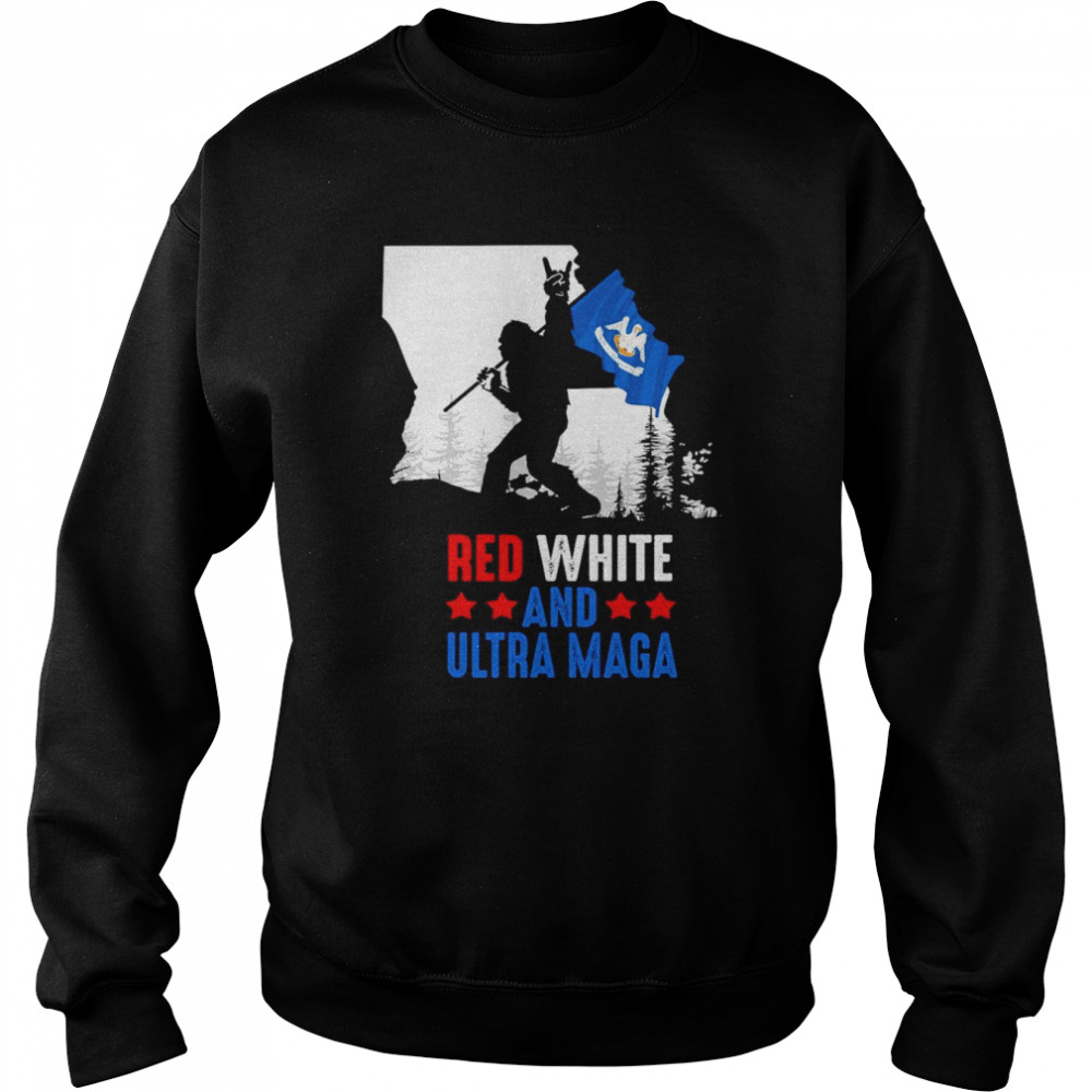 Louisiana America Bigfoot Red White And Ultra Maga Shirt Unisex Sweatshirt