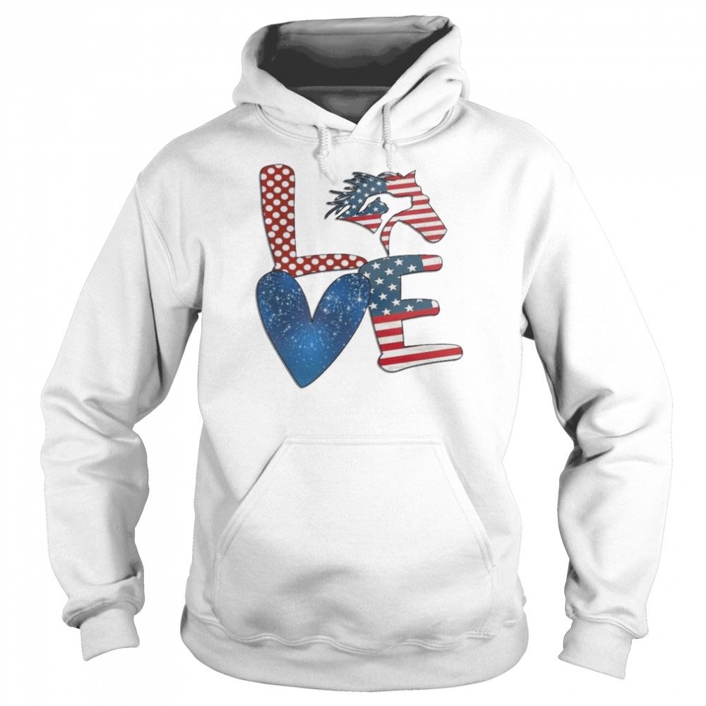 Love American flag  Unisex Hoodie