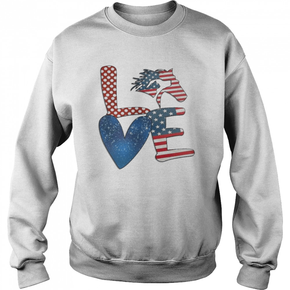 Love American flag  Unisex Sweatshirt