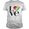 Love Rainbow Heart Gay Pride Shirt Classic Men's T-shirt