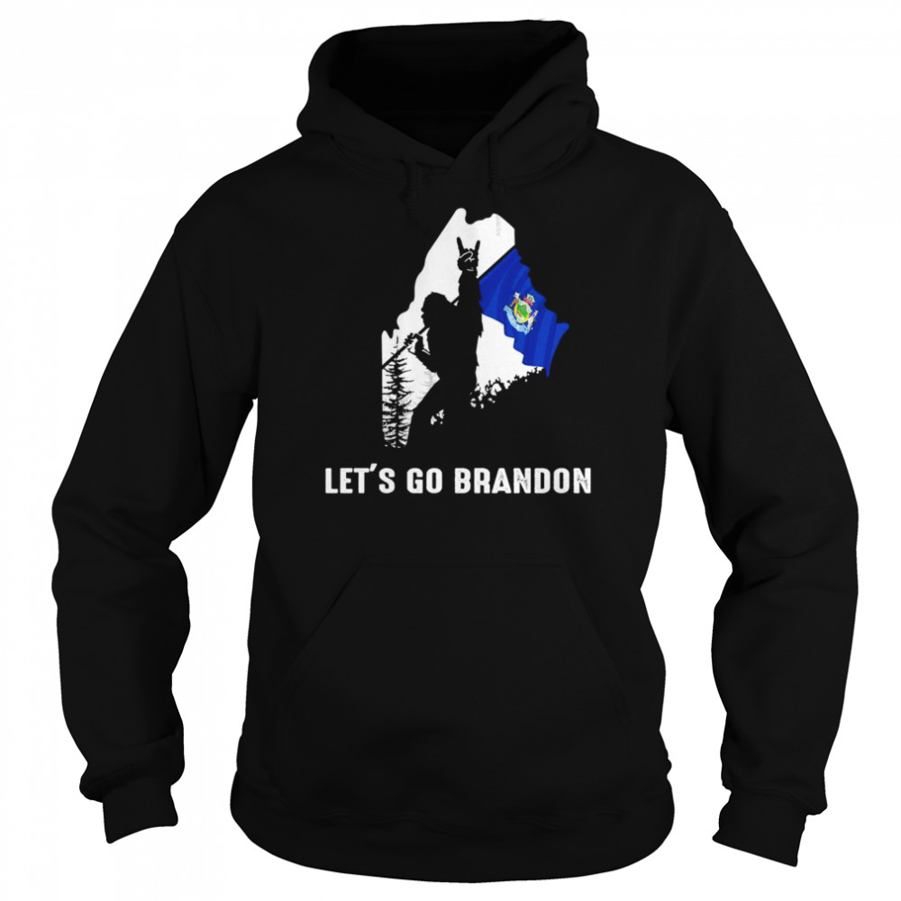 Maine America Bigfoot Let’s Go Brandon Shirt Unisex Hoodie