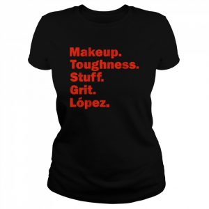 Makeup. Toughness. Stuff. Grit. Jorge López.  Classic Women's T-shirt