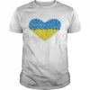 Maple Leaf Ukraine Flag Heart Love Support Ukrainians Shirt Classic Men's T-shirt