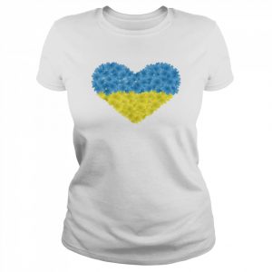 Maple Leaf Ukraine Flag Heart Love Support Ukrainians Shirt Classic Women's T-shirt