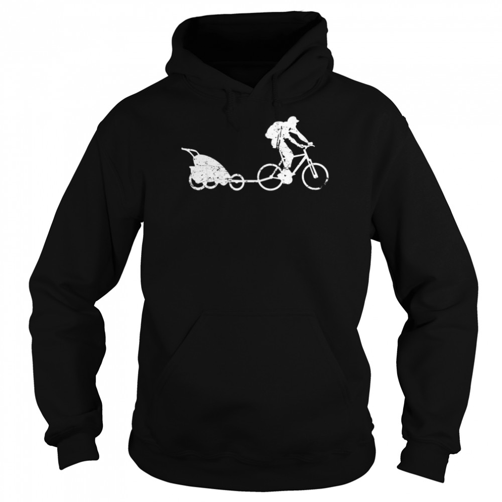 Mens Bicycle pram trailer, bicycle accessories, vintage outfit Shirt Unisex Hoodie