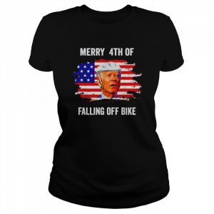 Merry 4th of July Biden falls Off bike  Classic Women's T-shirt