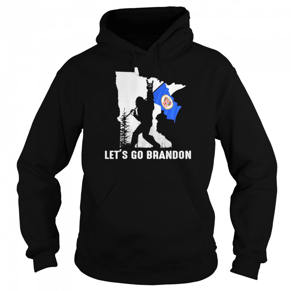 Minnesota America Bigfoot Let’s Go Brandon Shirt Unisex Hoodie