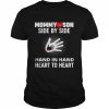 Mommy and son side by side hand in hand heart to heart  Classic Men's T-shirt