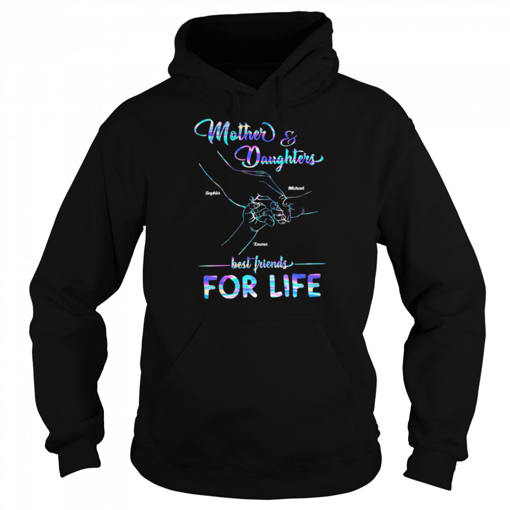 Mother And Her Children Best Friend For Life Personalized Shirt Unisex Hoodie