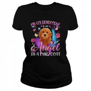 My Goldendoodle Is An Angel In A Fur Coat Red Goldendoodle Shirt Classic Women's T-shirt