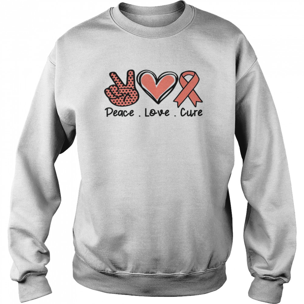 National HIV Testing Day Ribbon Peace Love Cure Faith Shirt Unisex Sweatshirt