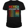 Never Apologize For Your Blackness Juneteenth Freedom 1865 Shirt Classic Men's T-shirt