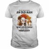 Never Underestimate An Old Man Who Loves Dogs And Was Born In February Shirt Classic Men's T-shirt