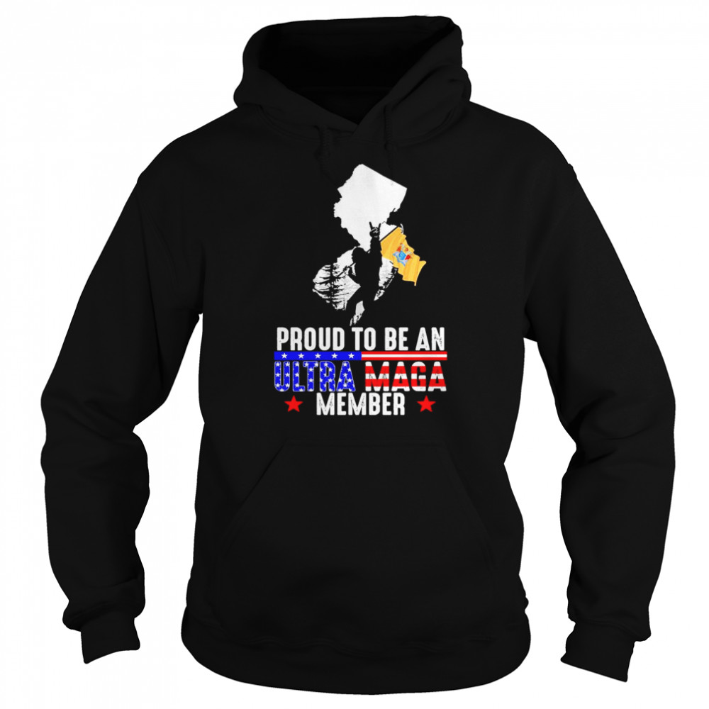 New Jersey America Bigfoot Proud To Be An Ultra Maga Member Shirt Unisex Hoodie