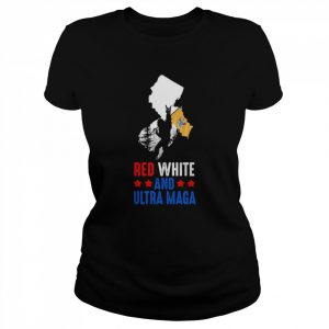 New Jersey America Bigfoot Red White And Ultra Maga Shirt Classic Women's T-shirt