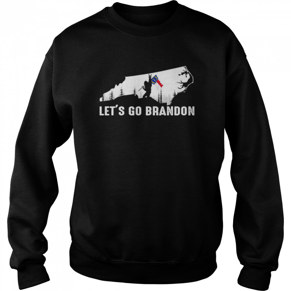 North Carolina America Bigfoot Let’s Go Brandon Shirt Unisex Sweatshirt