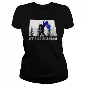 North Dakota America Bigfoot Let’s Go Brandon Shirt Classic Women's T-shirt