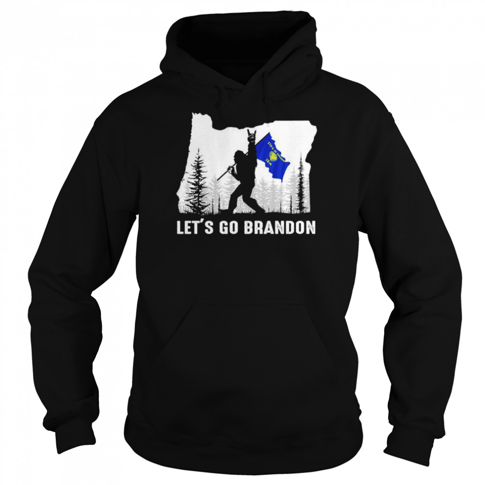 Oregon America Bigfoot Let’s Go Brandon Shirt Unisex Hoodie