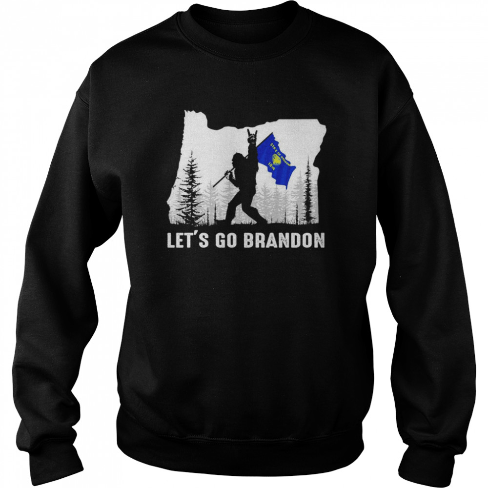 Oregon America Bigfoot Let’s Go Brandon Shirt Unisex Sweatshirt